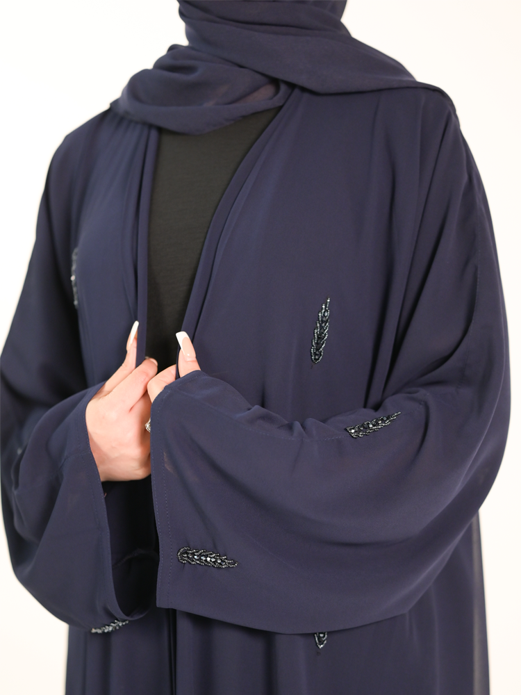 Navy Abaya 4 Piece Set